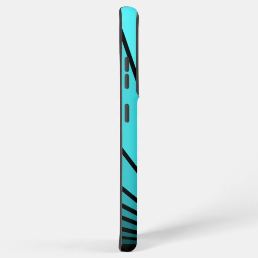 Art Deko sun in aqua Samsung Galaxy Hülle (Rechte Seite)