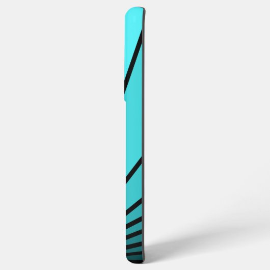 Art Deko sun in aqua Samsung Galaxy Hülle (Linke Seite)