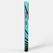 Art Deko sun in aqua Samsung Galaxy Hülle (Rechte Seite)