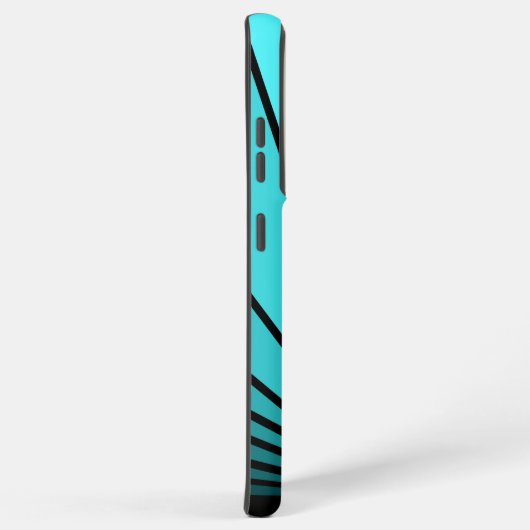 Art Deko sun in aqua Samsung Galaxy Hülle (Rechte Seite)