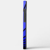 Art Deko Sun in blau Case-Mate iPhone Hülle (Rückseite / Links)