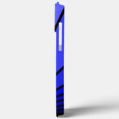 Art Deko Sun in blau Case-Mate iPhone Hülle (Rückseite / Links)