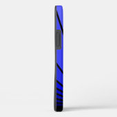 Art Deko Sun in blau Case-Mate iPhone Hülle (Rückseite / Rechts)