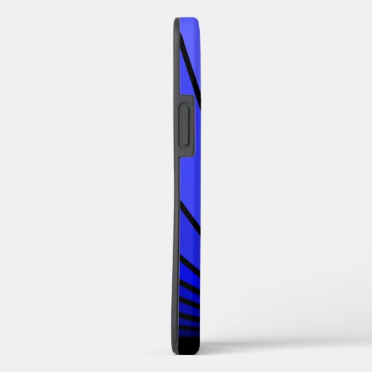 Art Deko Sun in blau Case-Mate iPhone Hülle (Rückseite / Rechts)