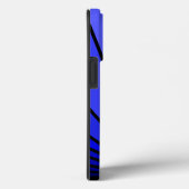 Art Deko Sun in blau Case-Mate iPhone Hülle (Rückseite / Rechts)