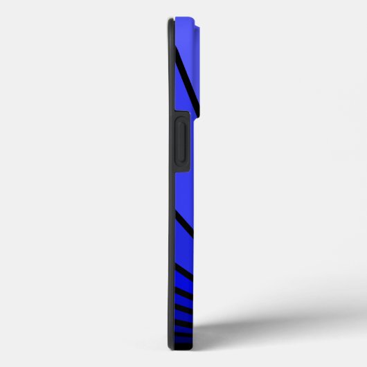 Art Deko Sun in blau Case-Mate iPhone Hülle (Rückseite / Rechts)