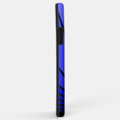 Art Deko Sun in blau Case-Mate iPhone Hülle (Hinten/Rechts)