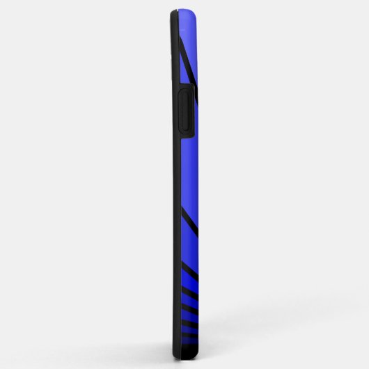 Art Deko Sun in blau Case-Mate iPhone Hülle (Hinten/Rechts)