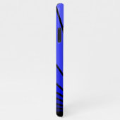 Art Deko Sun in blau iPhone Hülle (Rechte Seite)