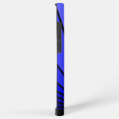 Art Deko Sun in blau Samsung Galaxy Hülle (Rechte Seite)