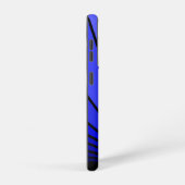 Art Deko Sun in blau Samsung Galaxy Hülle (Rechte Seite)