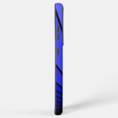 Art Deko Sun in blau Samsung Galaxy Hülle (Rechte Seite)