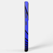 Art Deko Sun in blau Samsung Galaxy Hülle (Rechte Seite)