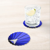 Art Deko Sun in blau Untersetzer (Vor Ort)
