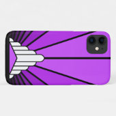 Art Deko Sun in lila Case-Mate iPhone Hülle (Rückseite (Horizontal))