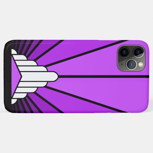 Art Deko Sun in lila Case-Mate iPhone Hülle (Rückseite (Horizontal))