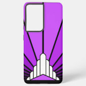 Art Deko Sun in lila Samsung Galaxy Hülle (Rückseite)