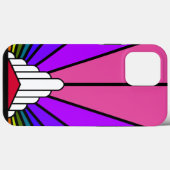 Art Deko Sun in Regenbogen Case-Mate iPhone Hülle (Rückseite (Horizontal))