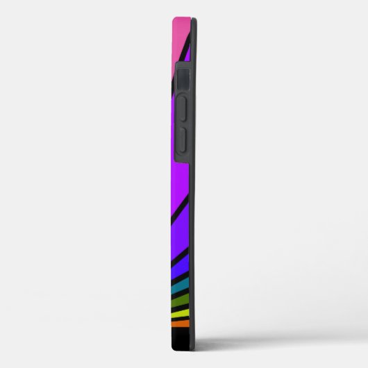 Art Deko Sun in Regenbogen Case-Mate iPhone Hülle (Rückseite / Links)