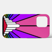 Art Deko Sun in Regenbogen Case-Mate iPhone Hülle (Rückseite (Horizontal))