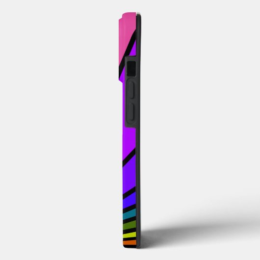 Art Deko Sun in Regenbogen Case-Mate iPhone Hülle (Rückseite / Links)