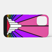 Art Deko Sun in Regenbogen Case-Mate iPhone Hülle (Rückseite (Horizontal))