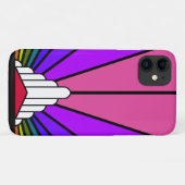Art Deko Sun in Regenbogen Case-Mate iPhone Hülle (Rückseite (Horizontal))