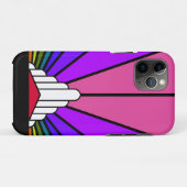 Art Deko Sun in Regenbogen Case-Mate iPhone Hülle (Rückseite (Horizontal))