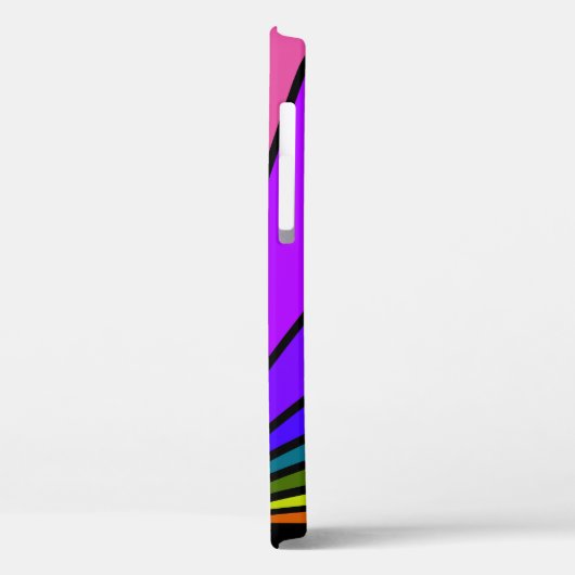 Art Deko Sun in Regenbogen Case-Mate iPhone Hülle (Rückseite / Links)