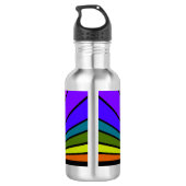 Art Deko Sun in Regenbogen Edelstahlflasche (Rückseite)