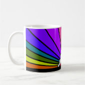 Art Deko Sun in Regenbogen Kaffeetasse (Links)