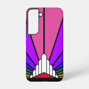 Art Deko Sun in Regenbogen Samsung Galaxy Hülle