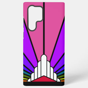 Art Deko Sun in Regenbogen Samsung Galaxy Hülle