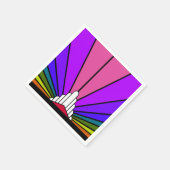 Art Deko Sun in Regenbogen Serviette (Ecke)