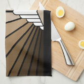 Art Deko sun in tan Küche Handtücher (Viertel Falte)