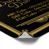 art Deko Taxis Hochzeitszeichen nicht trinken und  (Ecke)