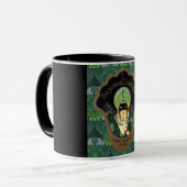 Art Deko verschleiert Frau Vintag Tasse (Vorderseite Links)