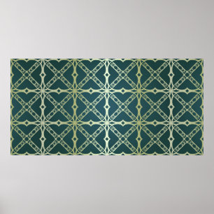 Art-Deko Vintage nahtlose geometrische Muster. Vin Poster