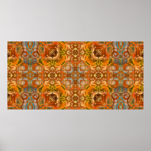Art Deko Vintage Ornamentik in orange