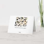 Art Deko Weihnachtsbäume Grußkarte Feiertagskarte (Rückseite)