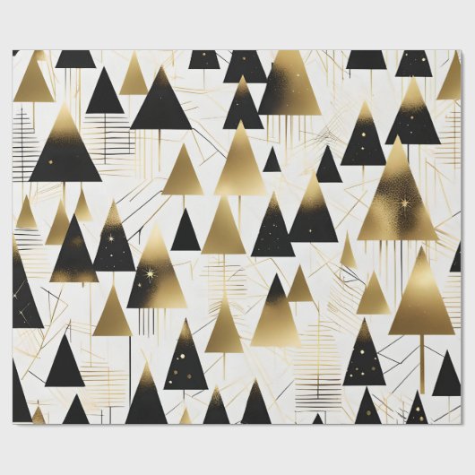 Art Deko Weihnachtsbäume verpacken Papier Geschenkpapier (Flach)