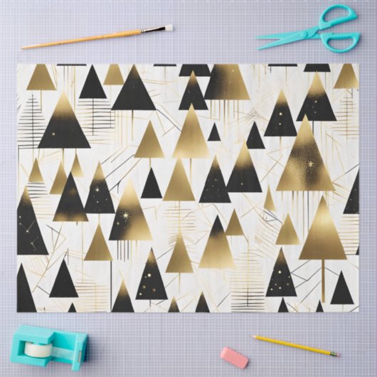 Art Deko Weihnachtsbaumpapier Seidenpapier (Basteln)