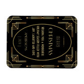 Art Deko Weihnachtsfeiertage Foto Magnet (Horizontal)