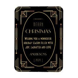 Art Deko Weihnachtsfeiertage Foto Magnet