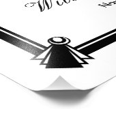 art Deko, willkommen bei unserem Empfang Hochzeits Fotodruck (Ecke)