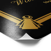 art Deko, willkommen bei unserem Empfang Hochzeits Fotodruck (Ecke)