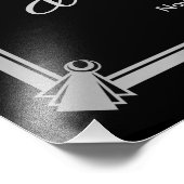 Art Deko, willkommen bei unserem Hochzeitszeichen Fotodruck (Ecke)