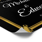 Art Deko Willkommen Poster (Ecke)