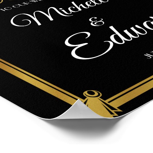 Art Deko Willkommen Poster (Ecke)