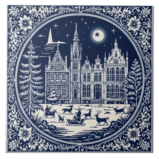 Art Delft Winter/Weihnachten 3 Fliese (Vorderseite)
